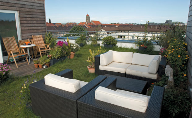 Легкая зеленая крыша в центре Мюнхена — облегченная конструкция кровли и комфорт