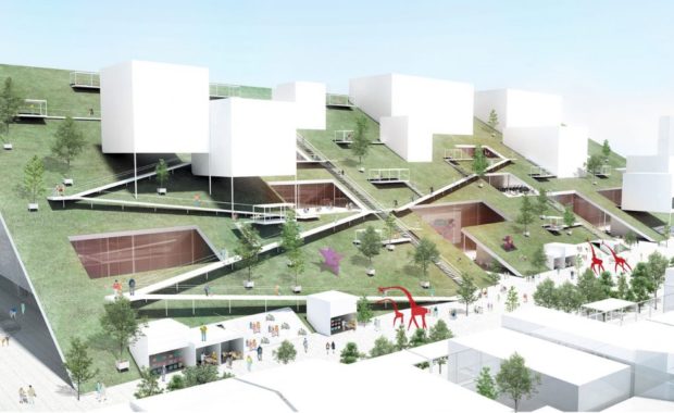 Наклонная зеленая крыша или проект тайваньского художественного музея