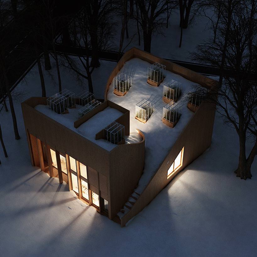 Сад на крыше с огородом: проект миниатюрного дома в Германии