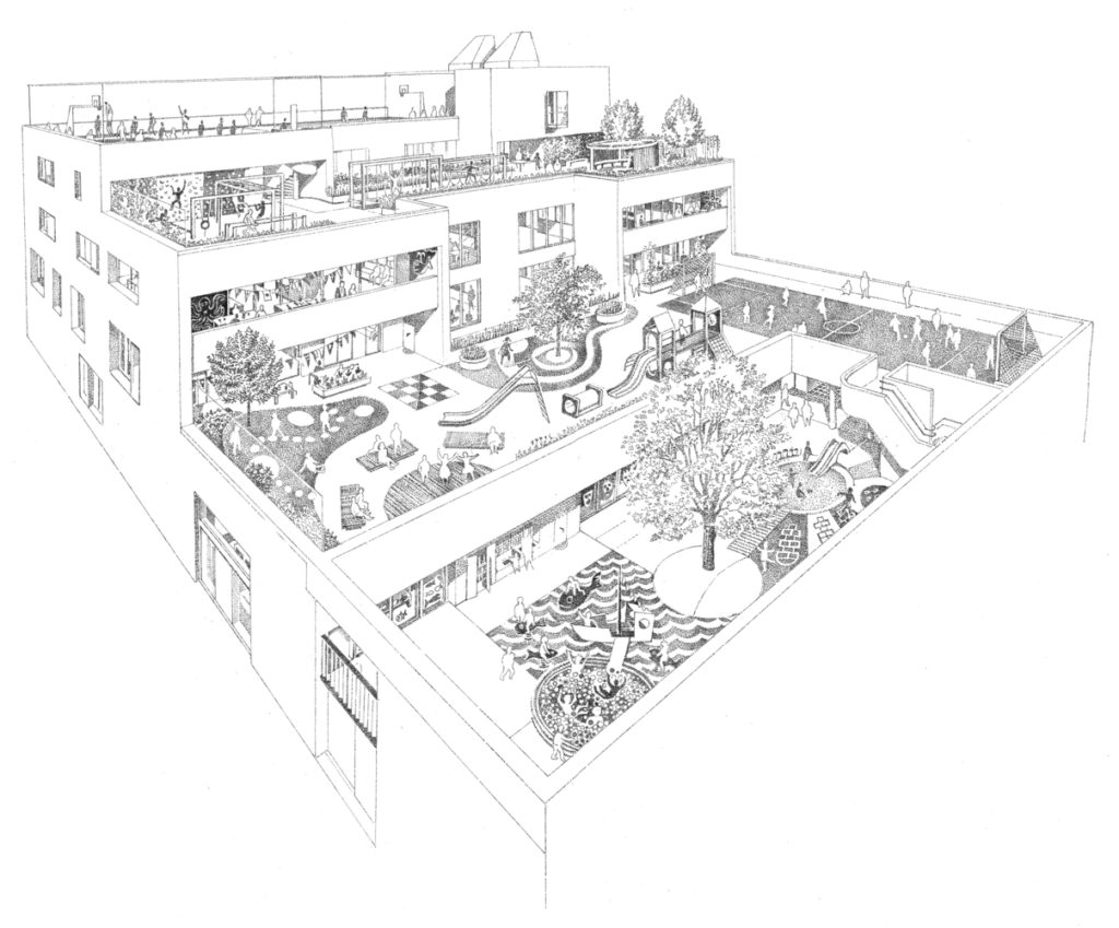 Проект озеленения террасы городской школы в Лондоне